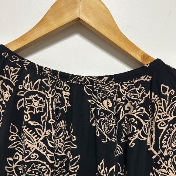 Lucky Brand 2XL/2G Boho Paisley  Flowy 3/4 Length Sleeve lightweight Blouse - Picture 7 of 12